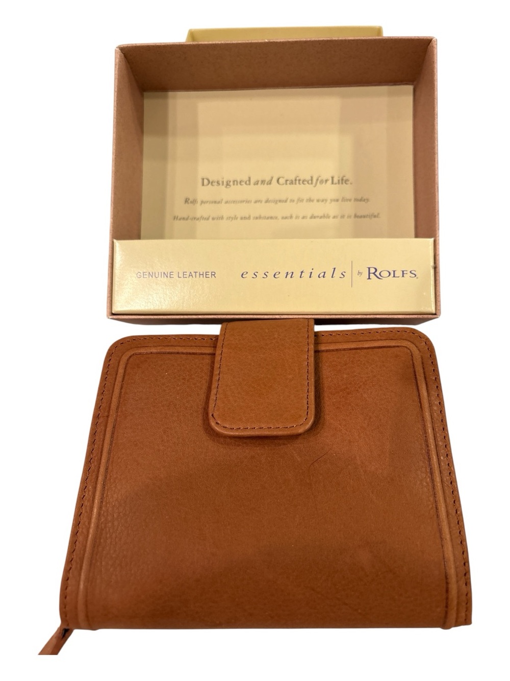 Rolfs Tan Leather Wallet - Brown Tan new in box